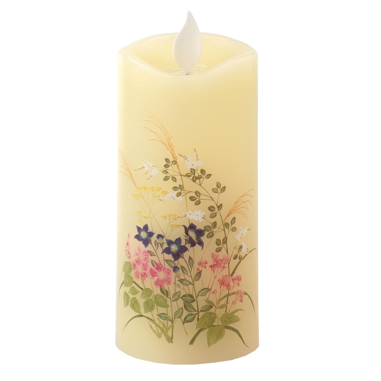

Kameyama Irohaakari S Autumn Seven Herbs LED Candle, Compact Size