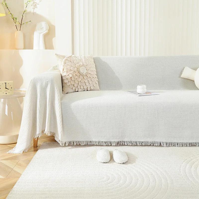 Simple Solid Color Ins Wind Sofa Cover Cloth Four Seasons Universal Sofa Towel Full Cover Universal All-inclusive Sofa Cover