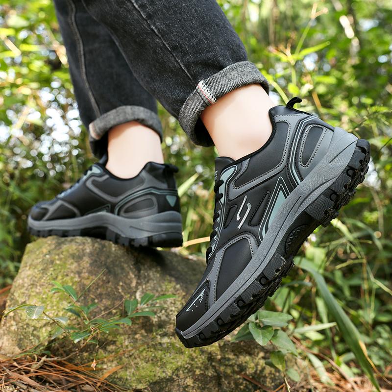 New Men's Tactical Boots Waterproof Climbing Shoes Army Lace Up Work Breathable Anti-Slip Outdoor Male Motorcycle Work Hiking Shoe