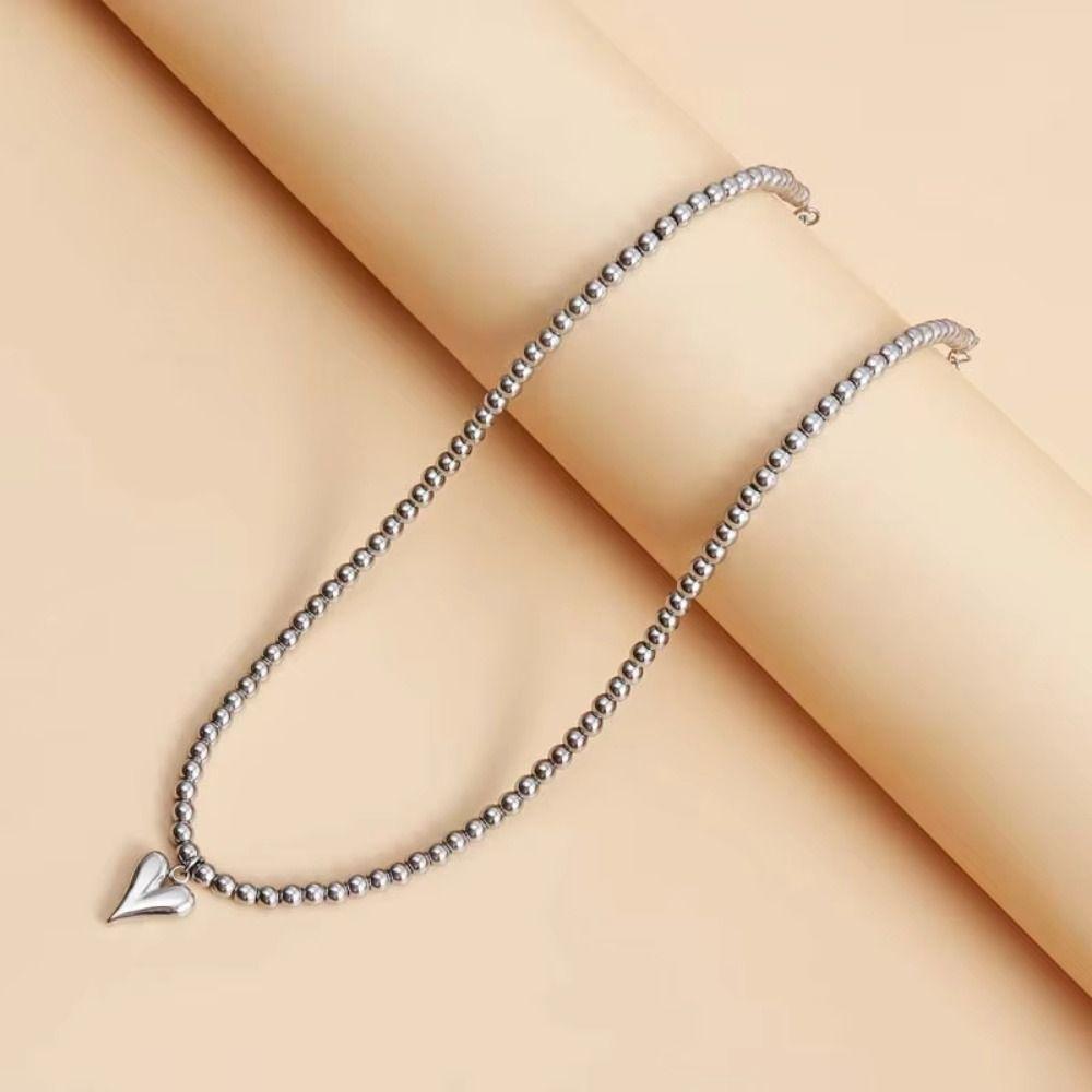 Simple Pendant Necklace Alloy Pearl Necklace Fashion Clavicle Chain