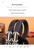 Men's Automatic Buckle Stainless Steel Belt, Genuine Leather Cowhide, Youth Versatile Casual Design