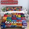3pcs Duvet Cover Set (1*Duvet Cover + 2*Pillowcase, Without Core), Custom Name basketball Pattern Bedding Set, Home Bedroom Decor Gift