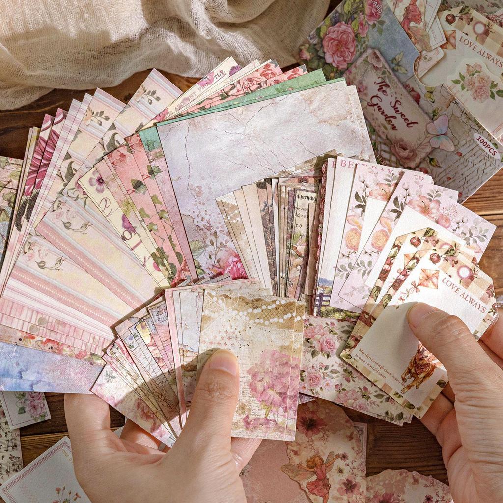 Pastoral Post Office Vintage Non-Adhesive Sticky Notes DIY Bullet Journal Decoration Pack