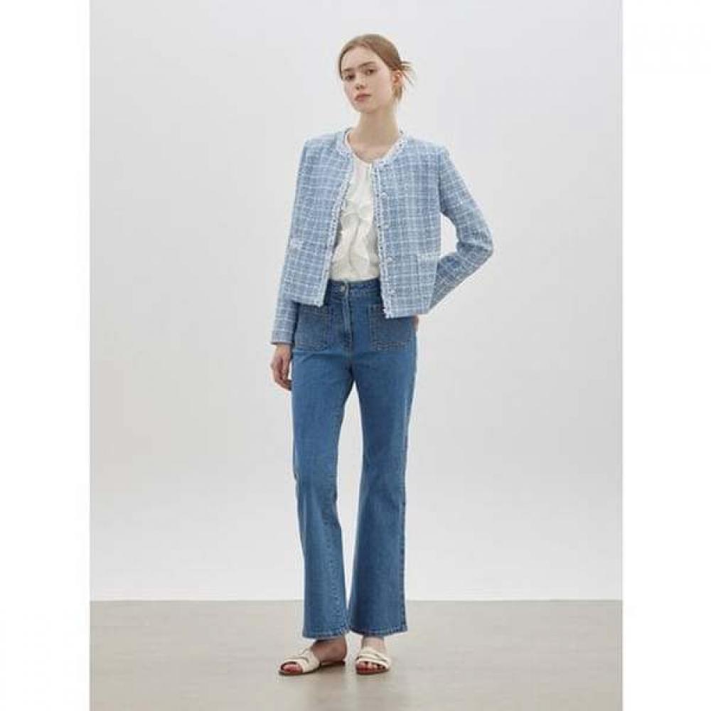 CC collect. Tweed Jacket Colorless Trimming C261msf203