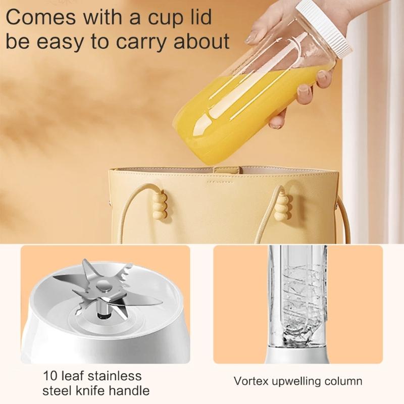 Portable Blender for Shakes and Smoothies Rechargeable Blender Fruit Juice Mixer for Travel/Picnic/Office/Gym/Sport