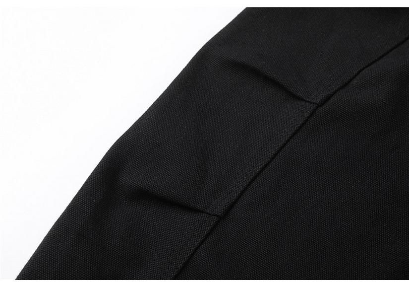 QIYOU 2025 Autumn Unisex Retro Dark Patchwork Double Zipper Workwear Jacket