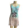 GMXIA Women's Dresses Printed Sleeveless Halter Plus Size Loose Dresses