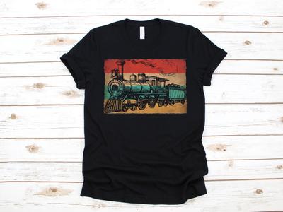 Retro Train Conductor Railroad Locomotive T-Shirt, Tank Top, T-shirt, T-shirt,T-shirt, Child Apparel Gift