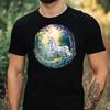 T-Shirt Men Unicorn In the Forest Motif Cotton Size XS To 5XL