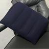 Inflatable PVC Flocked Triangle Travel Pillow - Lumbar Support Cushion