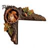Nature Inspired Home Decor Chipmunk Tree Hollow Door Topper, Woodland Animal Frame Decor, Rustic Wood Bedroom Wall Decoration Corner Ornament