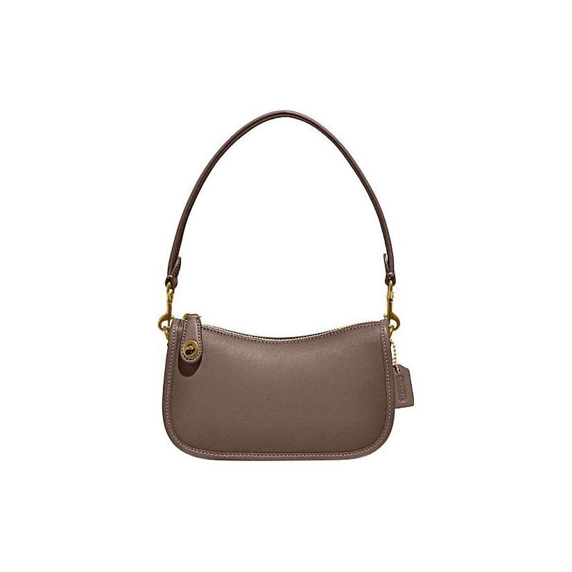 

Новая женская сумка через плечо COACH Swinger из коровьей кожи, сумка-тоут, серая C2643-B4CBD 20.1*6.1*11.9CM