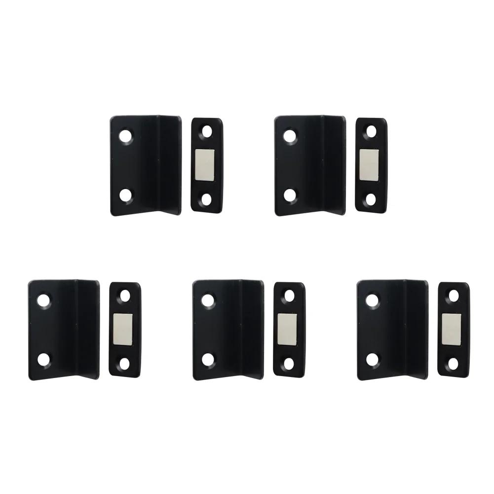 Strong Magnetic Cabinet Catches Punch Free Door Stopper Magnetic L-shaped Hidden Door Closer Home Improvement Furniture Hardware