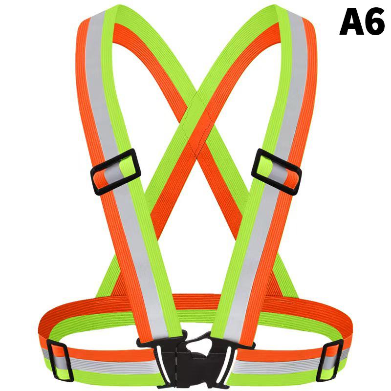 Highlight Reflective Straps Night Running Riding Clothing Vest Adjustable Safety Vest Elastic Band For Adults And Children