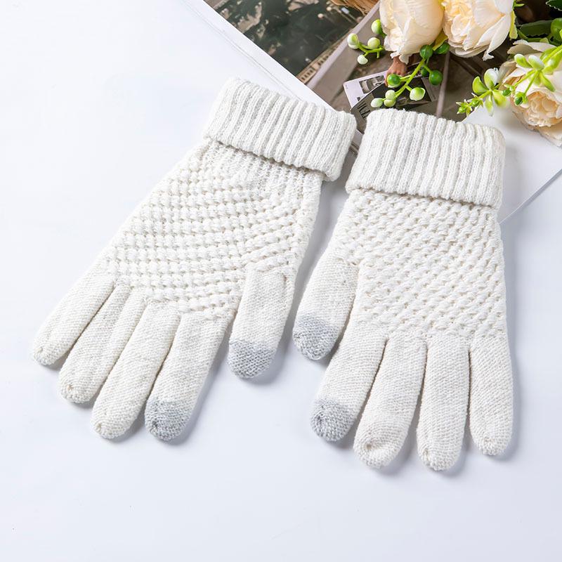 

New Pineapple Pattern Fleece-Lined Touchscreen Winter Cycling Gloves - Warm & Cold-Proof One Size