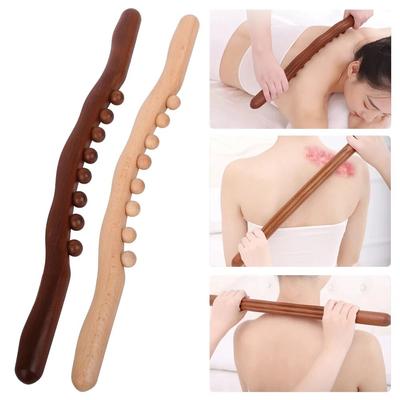 Gua Sha-Stick, Körpermassagestab aus Holz, Handmassagegerät für Bauch und Cellulite zur Linderung von Rückenschmerzen, Holztherapie-Massage, entspannt