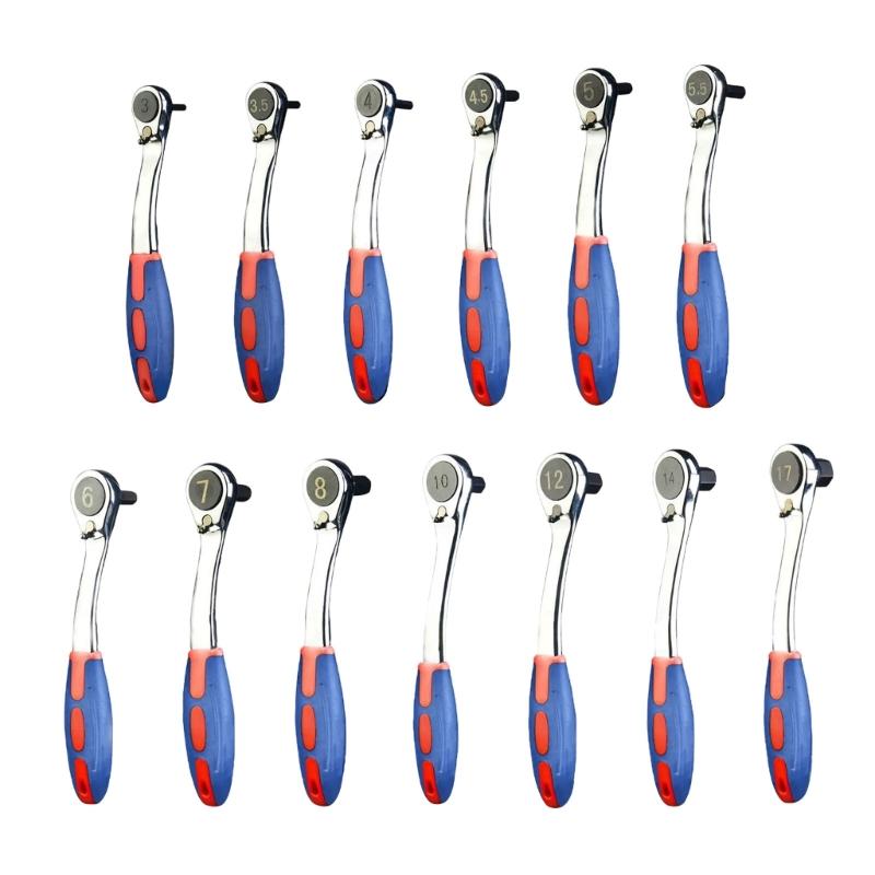 Mini Ratchet Wrench 72 Teeth Quick Socket Batch Head Ratchet Wrench Rod Screwdriver Bit Tool Wrench Repair Hand Tool