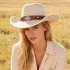 Hat Wool with Rivets for Men Women Western Party Shaped Hat