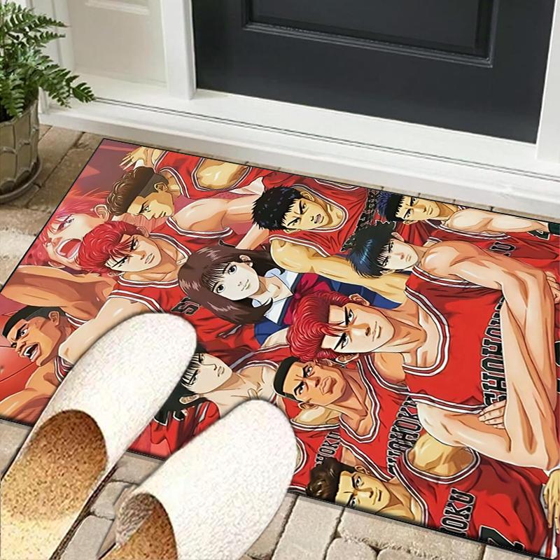 Anime Basketball Heroes Office Rug Chair Mat, Game Carpet, Suitable for Front Door, Bedroom, Living Room, Desk, Holiday Gift