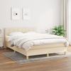 3140622 vidaXL Divan Bed with Mattress Cream 140x200 Cm Fabric