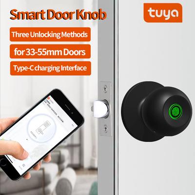 Fingerabdruck-Türschloss für Schlafzimmer, intelligentes Schloss, biometrisches Türknaufschloss mit App-Steuerung für Schlafzimmer, Garderobe, Wohnungen, Büros