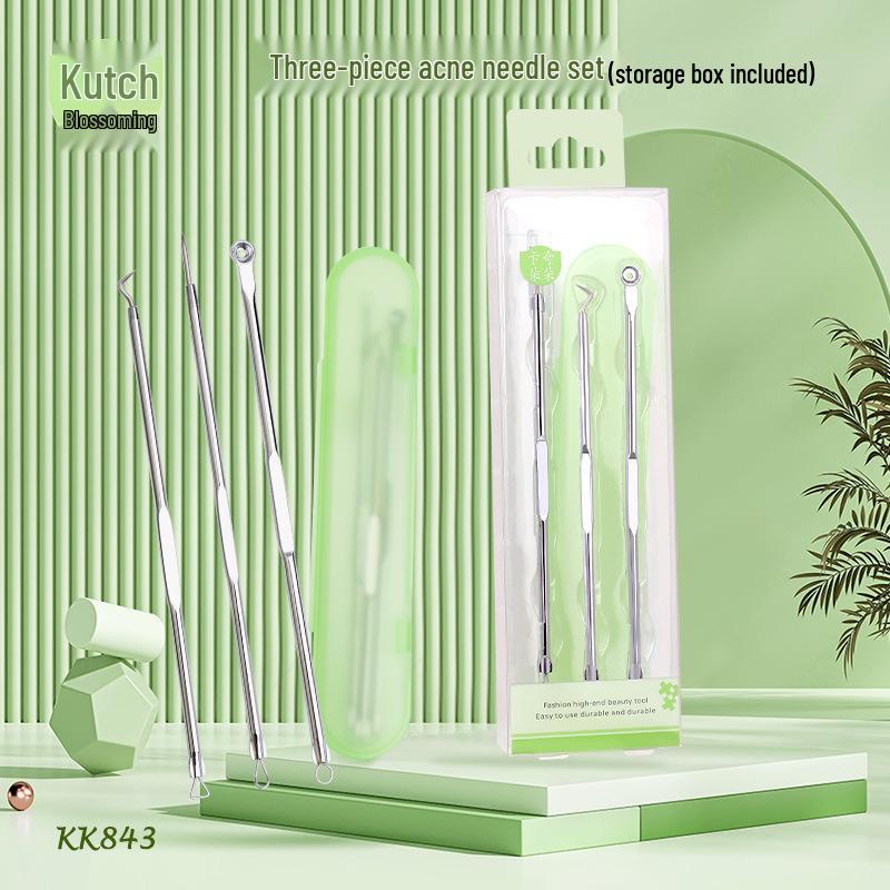 

Kaqi Duoduo Professional: 3-Piece Stainless Steel Acne & Blackhead Removal Set KK843