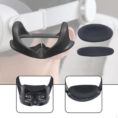 Σετ Καλύμματα Ματιών Πρόσωπου Σιλικόνης Αδιάβροχο Πλήρης Μαξιλαράκι για Pro Reality Αξεσουάρ Κεφαλής