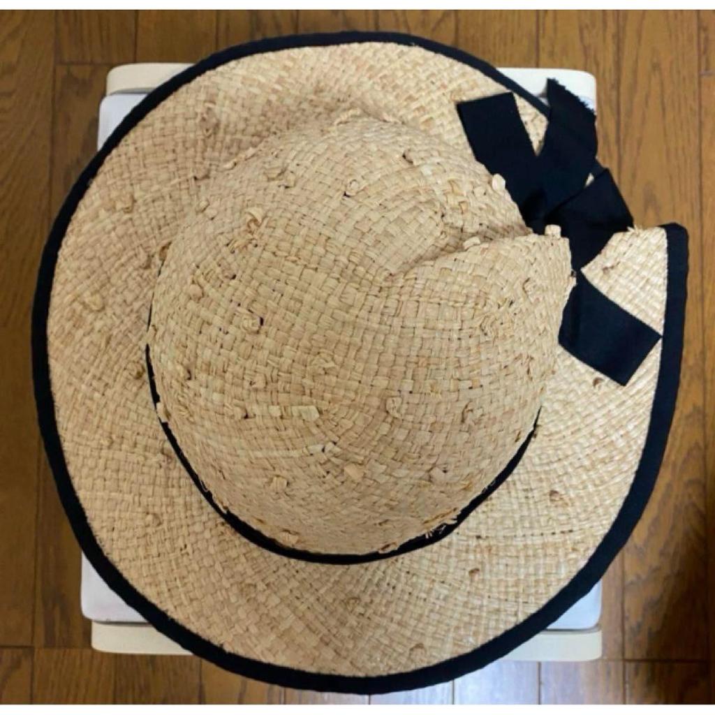 Used [CA4LA] Straw hat with ribbon [Kashira] Straw hat