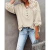 Spring and Autumn Women's Hoodie Blouse Long Sleeve Top Casual Loose Solid Color Hoodie Sweatshirt