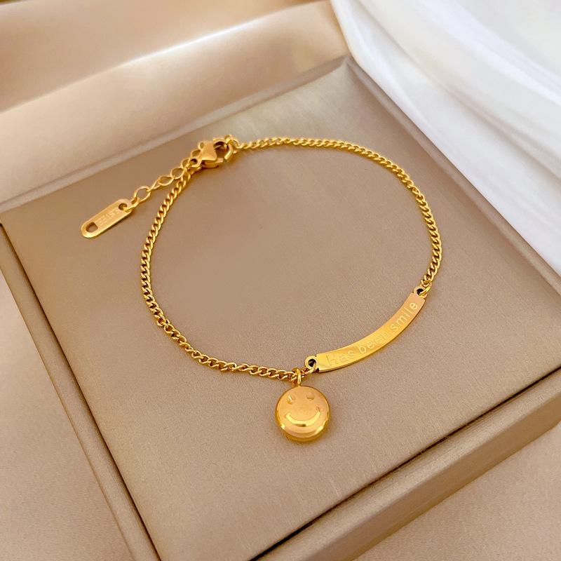 Furnace Real Gold Zircon Hip-Hop Bracelet Gold Fashion Temperament Korean Version Simple Luxury Niche