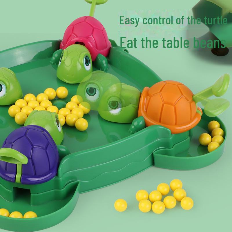 Interactive Parent-Child Turtle Frog Bean-Eating Game: Desktop Puzzle Toy for Fast-Paced Fun
