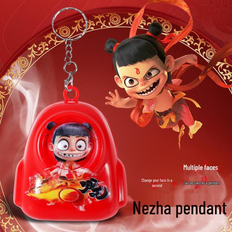 

Nezha Expression-Changing Backpack Keychain Ornament Gift