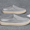 Men's Slippers Summer New Breathable Casual Shoes Outdoor Lightweight Non Slip Slippers Fashionable Canvas Half Slippers