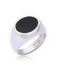 Grasse Matinee Oval Signet Ring Black