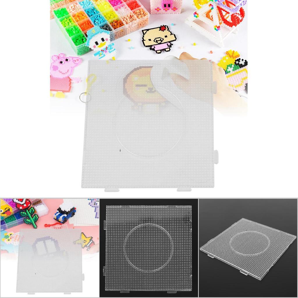 Transparent Geometric Pegboard Template Kids Children Toys for 2.6mm Perler Beads (Big Square)