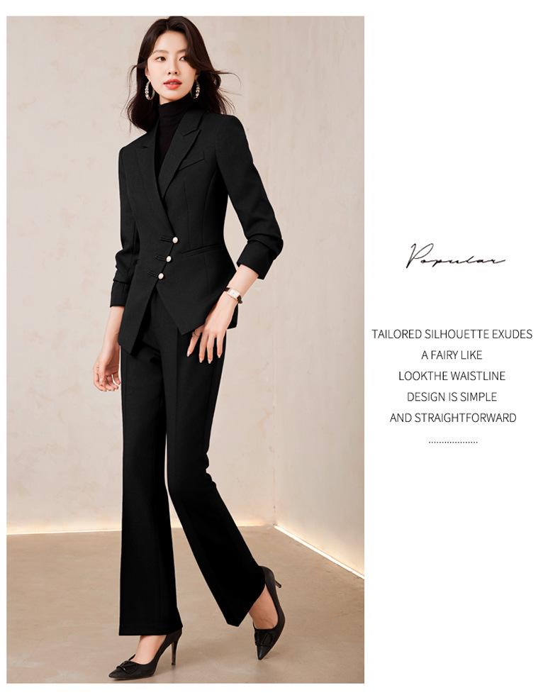Women's High-End Red Blazer Suit - Casual, Professional, Celebrity Style for Autumn/Spring