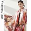 VICTORIA&VERA V827ZS01 Spring/Summer Printed Silk Floral Scarf