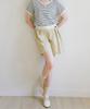 SLOWLOLLI Pintuck Short Pants - Beige