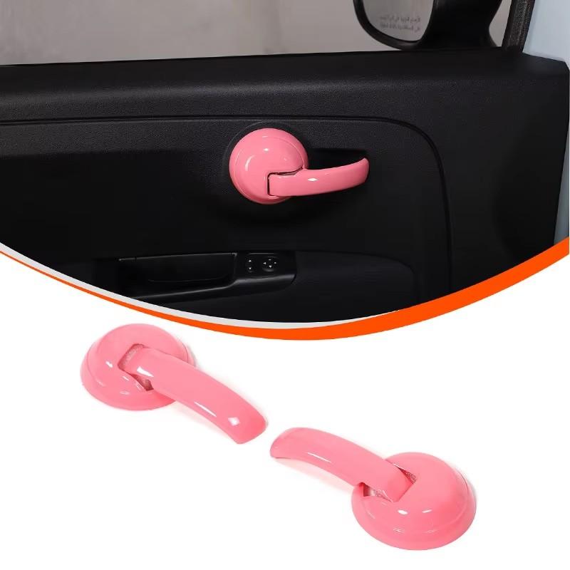 For Fiat 500 2010- ABS Car Rearview Mirror Adjustment Switch Frame Door Storage Box Decorative Frame Sticker Car Accessories