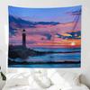 Aesthetics Sunset Starry Night Sky Moon Landscape Background Bedside Living Room Dormitory Decoration Tapestry