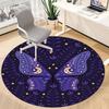 1pc Butterfly Night Office Round Area Rug,  Mat Suitable For Office, Under Office Chairs Bedroom Living Room Home Decor, Room Deco