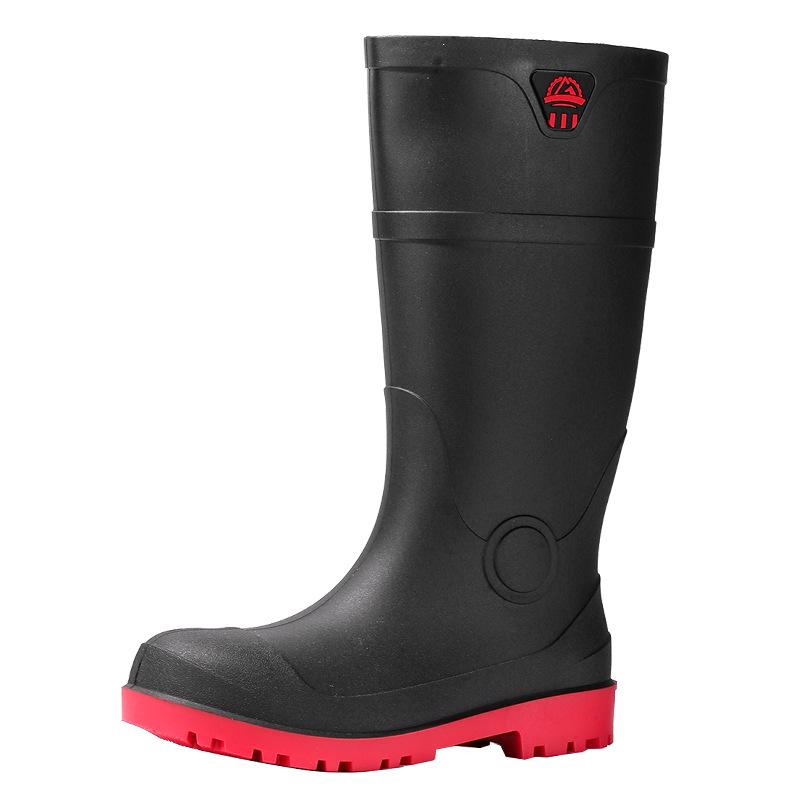 Men's Rain Boots Outdoor Non-slip Fishing Boot Steel Toe Waterproof Work Boots Mid-calf Rubber Boots for Men Platform RainBoots