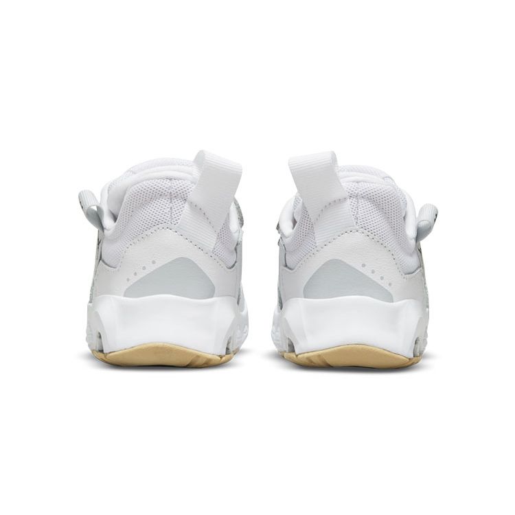 Jordan MA2 Synthetic Leather Round Toe Lace-Up Slip-Resistant Durable Low-Top Walker Shoes Baby Shoes White CW6596-102