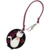 Fieldwork Analog Pocket Watch with Flower Cat Design and Bag Charm, with Magnifying Glass, LW037-1, Women's