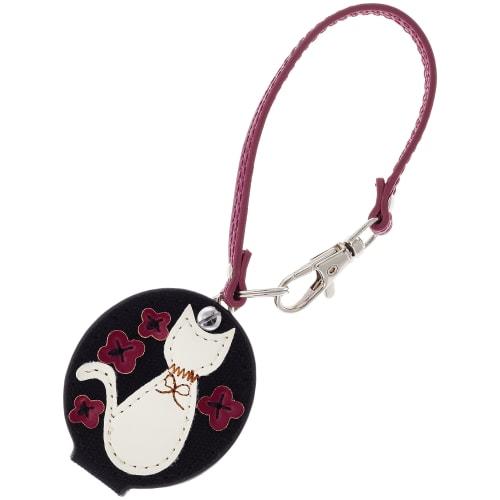 Fieldwork Analog Pocket Watch with Flower Cat Design and Bag Charm, with Magnifying Glass, LW037-1, Women's