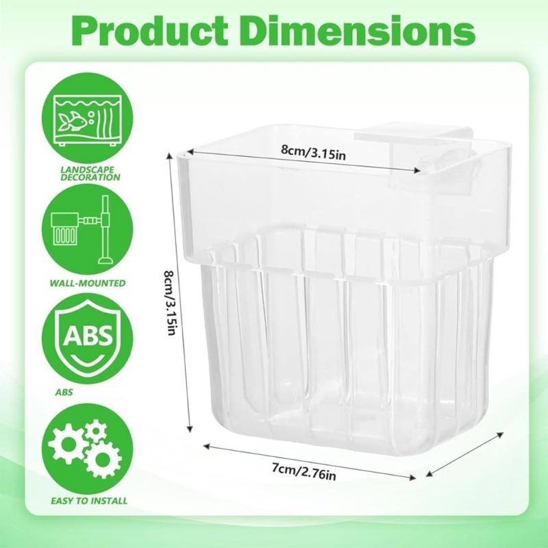 12Pieces Transparent Wall Mount Planter Cup Water Plant Holder For Fishtanks Greenery And Aquascaping Scene Decors