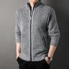Men's Stand-up Collar Knit Sweater Autumn Winter Cardigan Tops Korean Slim Solid Color Sweatercoat Jacket