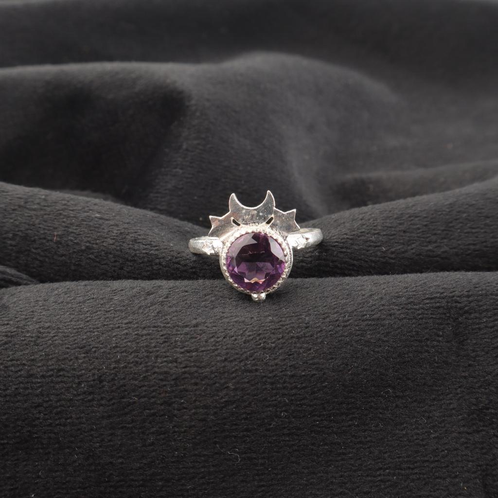 Amethyst Gemstone 925 Sterling Silver Jewelry Handmade Ring Gift For Girlfriend RR-67-11
