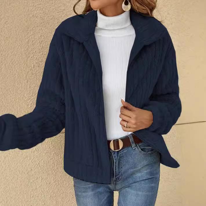 Women Fleece Basic Jacket Casual Female Turn Down Collar Teddy Pit Warm Zip Up Short Coats