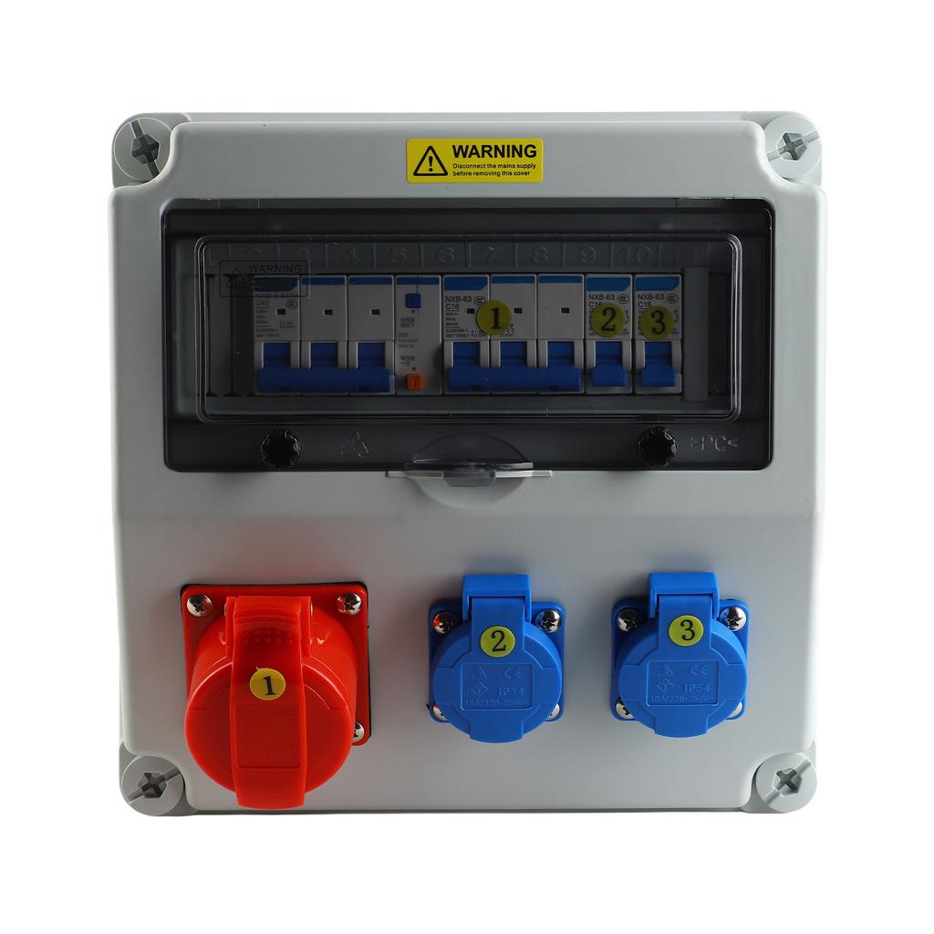 Industrial Socket Box with C16 Circuit Breaker 2 Core 220?250V 16A 5 Core 380?415V 16A Outlet